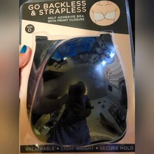 Self-adhesive sticky black bra